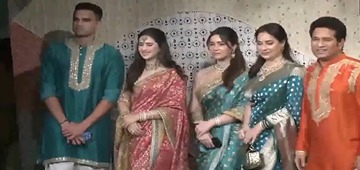 Sachin Tendulkar, Suryakumar Attend Ambani Ganesh Chaturthi Celebration